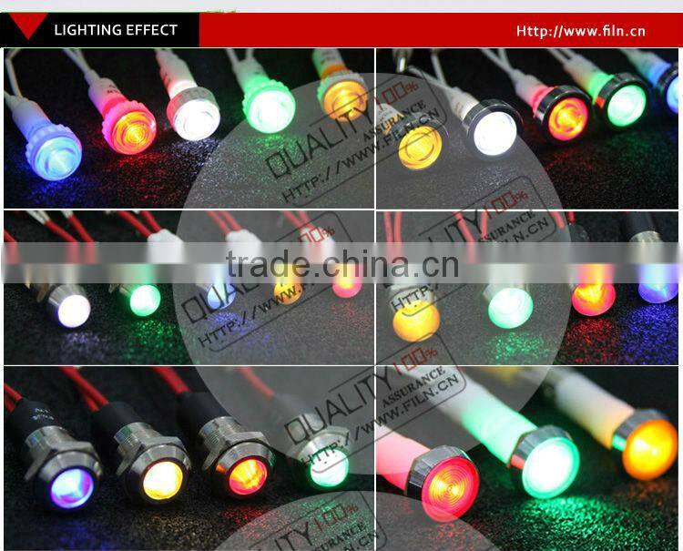 220v new metal led PCB high LED 8mm red indicator light