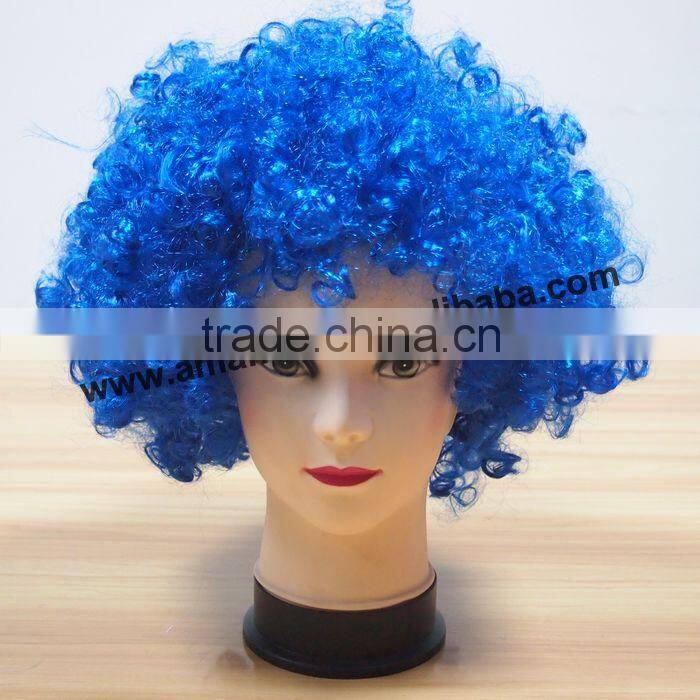 Tops Seller Christmas Party Wig,Sports Wig/Sport Headband Wig/Sports Fans Wigs,