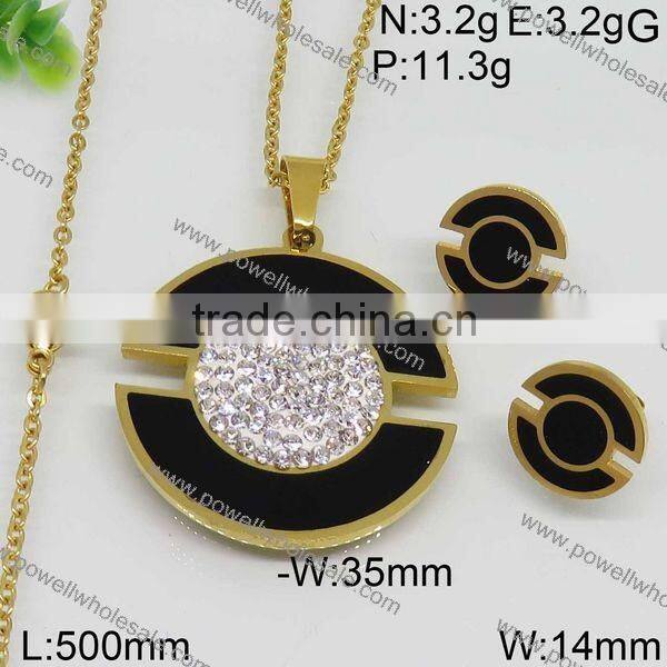 Fashion hot wholesale gold plated jewelry sets round style
