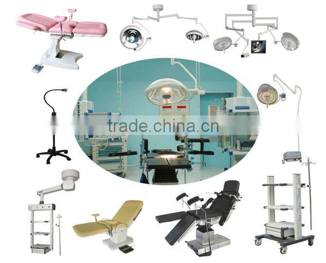 Red color gynecology chair exam chair