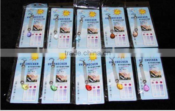 UV intensity Checker Phone Ultraviolet Radiation Test Key Chain Phonechain