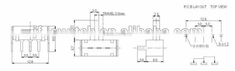 plastic toggle switch SK-12F14(1P2T)