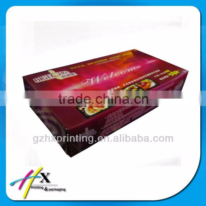 promotional advertisement cheap tissue paper box
