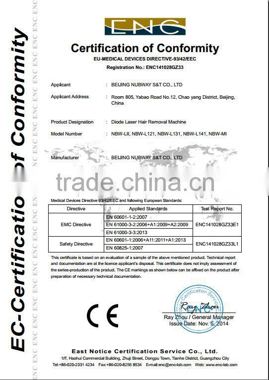 High performance epicare lamis hair removal diode laser