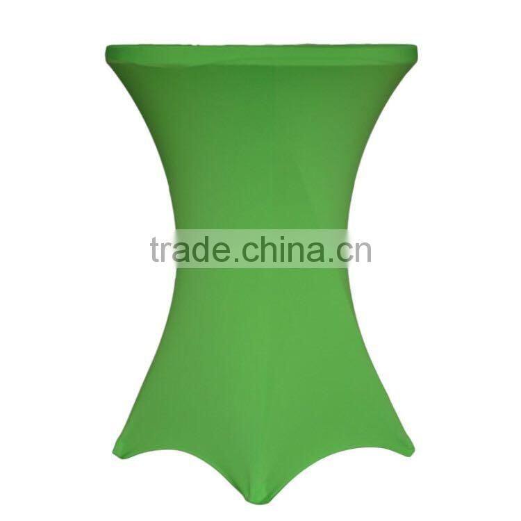 LZB016 fashionable solid color blue cocktail table cover for sale