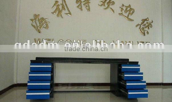 Metal single slide with drawers W2850mm*D800mm*H950mm work bench