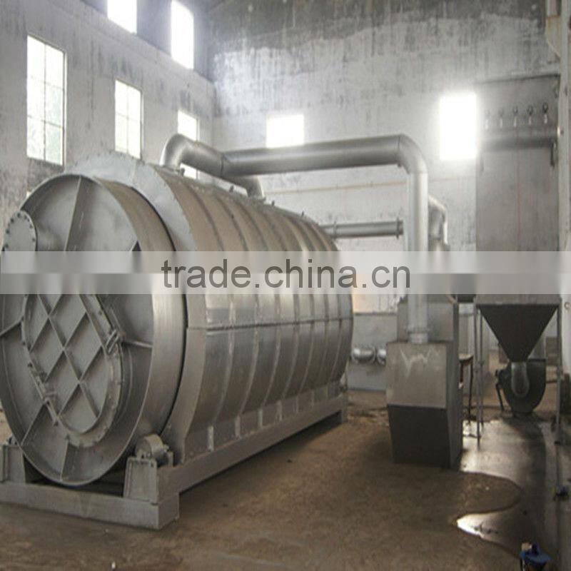 Waste tire pyrolysis recycling plant (from waste tire to crude fuel oil or diesel)