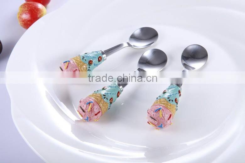 Decorative handle household stainless spoon coffee spoon