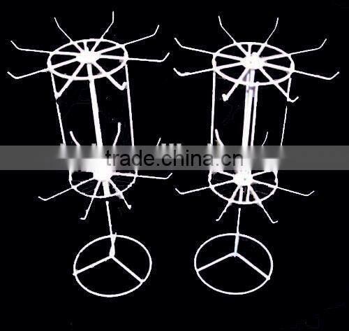 WHITE 16 INCH SPINNING DISPLAY ROATING RACK