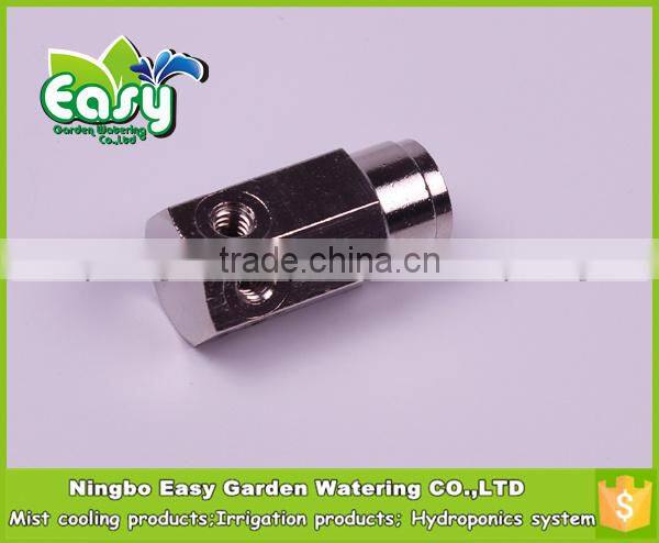 3/8'' Brass slip lock joint connector with 6 spray site. End cap connector. Fog system base.