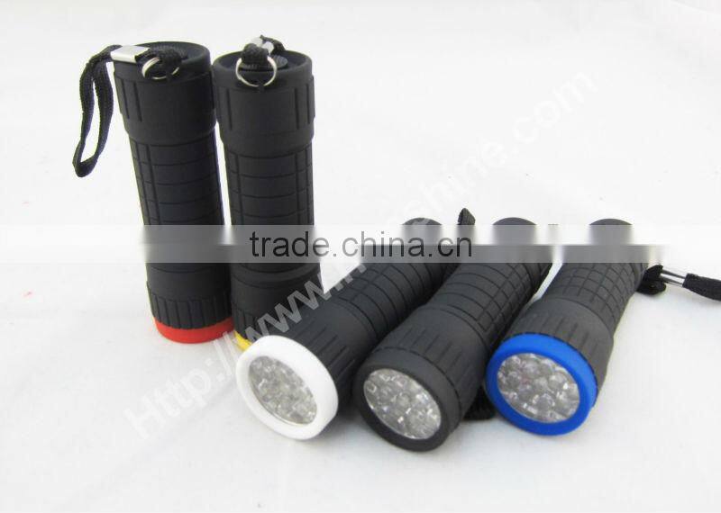 mini multicolor 14 led geepas torch with 3aaa battery