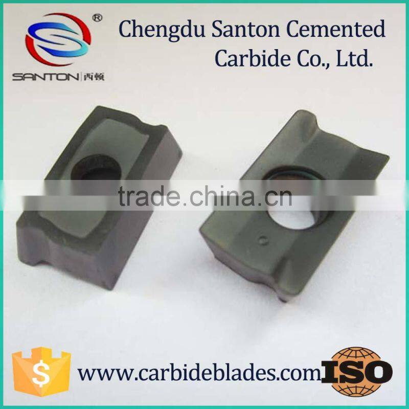 K20 cemented carbide cutting blade for woodworking with double holes