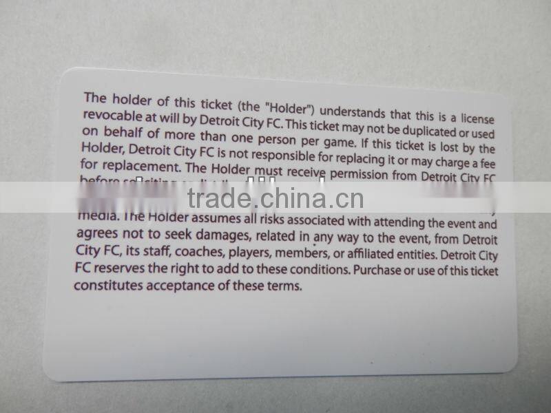 football club seasons ticket card