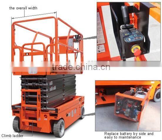 11m 12m Full electric sicssor elevated work platform