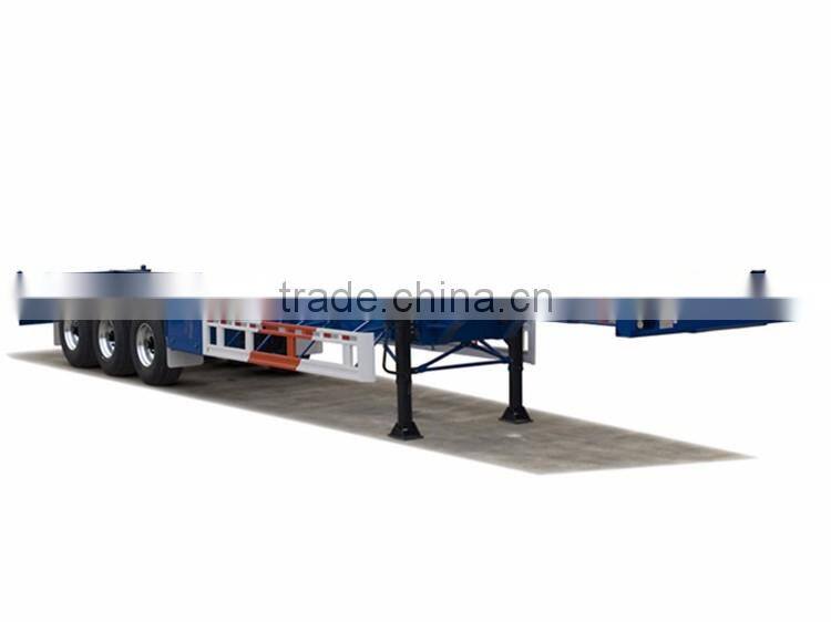 Cheap price tri-axle 40ft skeletal container semi trailer for sale