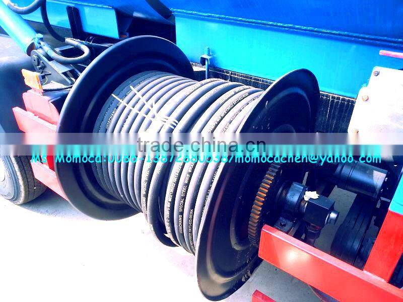 JAC high pressure water and suction truck,high pressure washing suction truck 5cbm