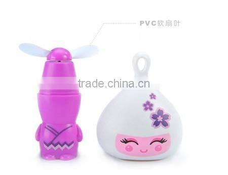 cute onion bulb head shaped battery mini fan