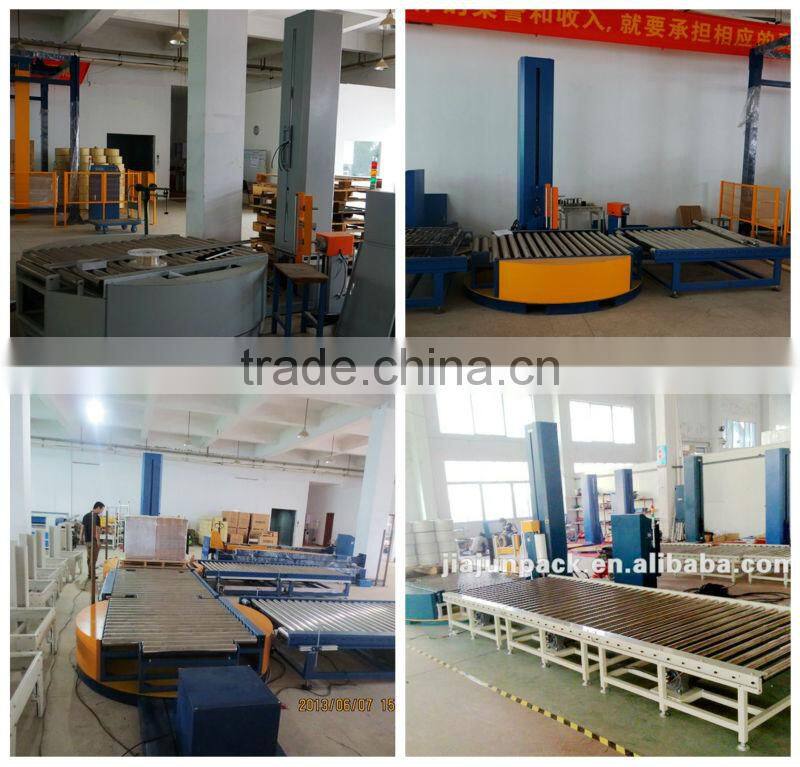 Fully automatic online pallet wrapping machine ,pallet packing line with 5 years warranty and service