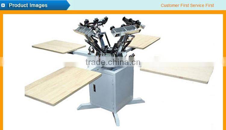 Cheap 4 color 4 station t-shirt screen printing machine