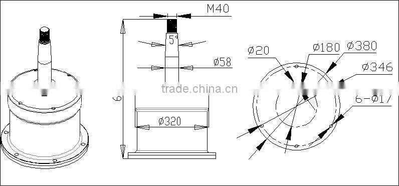 Chinese Credible Supplier 2016 New Style magnetic vertical wind turbine/12v vertical axis wind generator home