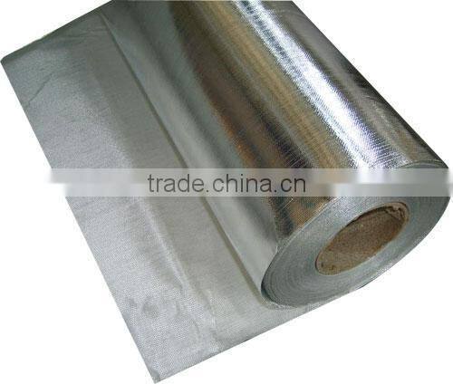 Fiberglass woven fabic coating with aluminum foil