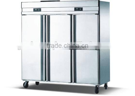 Commercial Stainless steel 6 door Refrigerator Freezer(ZQR-1.6L6)