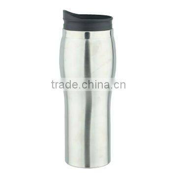 Colorful comfortable striped Auto mug plastic Eco-friendly auto travel cup mug with good friction