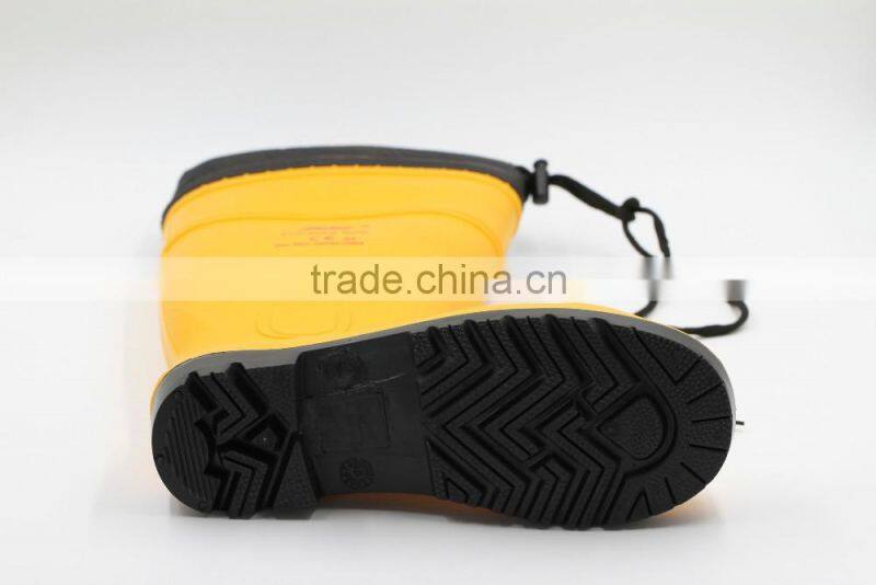 fashion gumboots with lock,black popular pvc safety boots