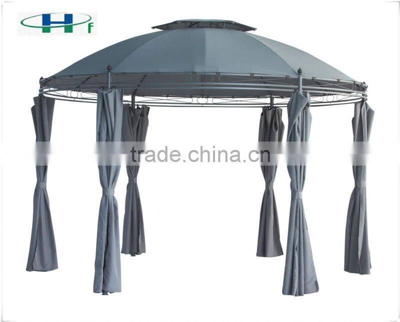 dia3.5m double-roof garden round metal gazebo