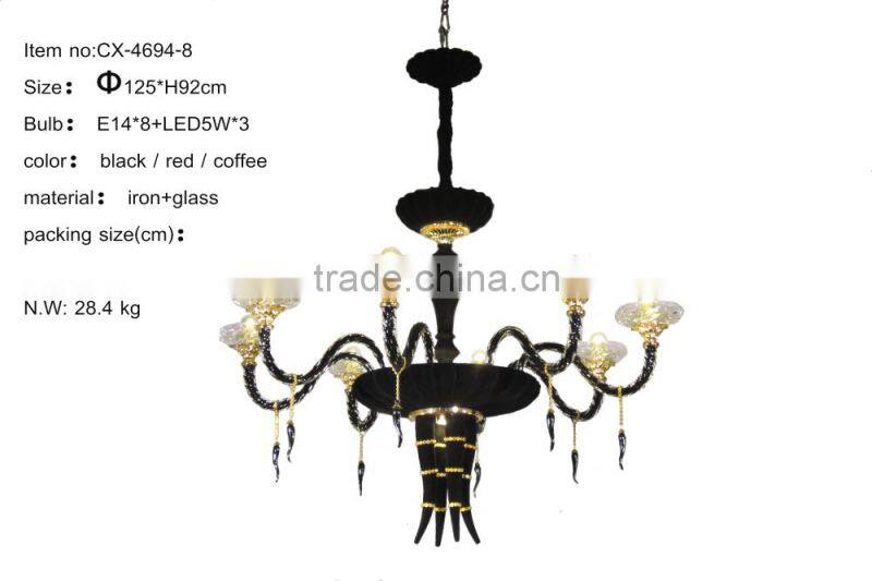 Hot Sell Luxury modern Red Metal Chandelier/Special Design Creative Metal Chandelier