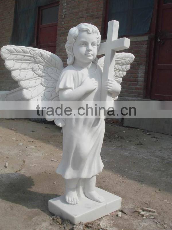 White Marble Hand Carved Child Headstone