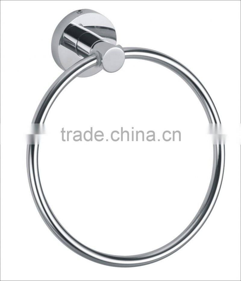 Jiangmen Factory Bathroom Wall Mounted Stainless Steel Towel Ring Chrome
