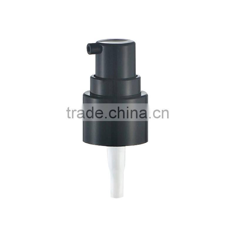 Black plastic lotion treatment pumps