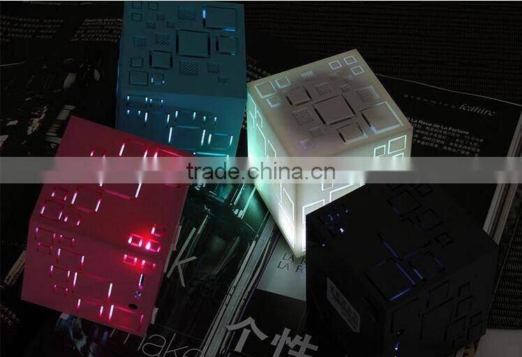 NEW Wholesale Magic Cube Mini Bluetooth Speaker Q Plus Portable Subwoofer Speaker Music Player With FM Radio