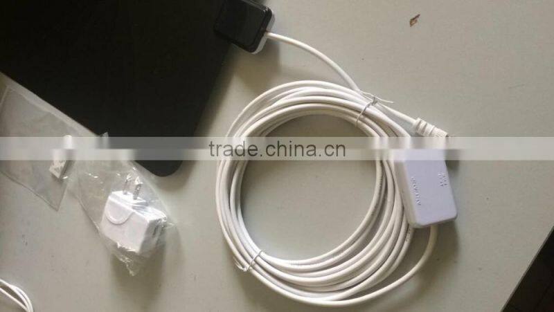 2015 Wholesale Amplified Indoor Digital TV Antenna Ultra-thin 50 Miles Range HD High Gain Flat Antenna Amplified TV Antenna