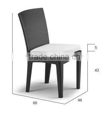 2017 Trade Assurance Hot Sale Modern style all weather outdoor rattan classic dining chairs