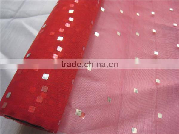 Cheap Red Organza With Sequins Table Cloth Roll