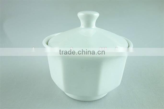 White ceramic sugar pots with cheap price in stock for wholesale