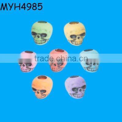 Resin green skull beads as gifts&crafts