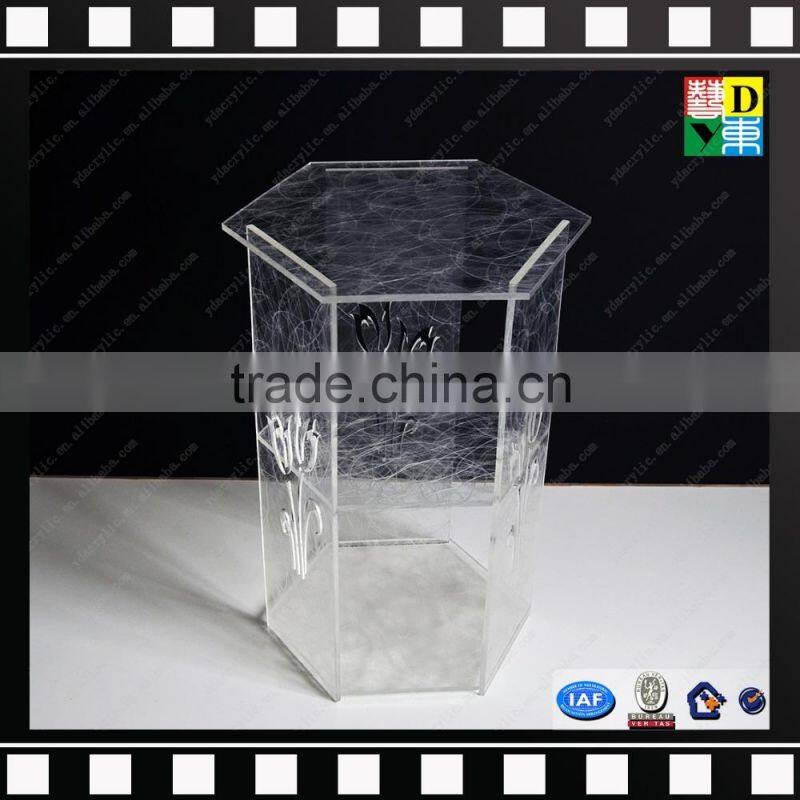 Modern design acrylic bed side lamp table PMMA narrow side table from china manufacturer