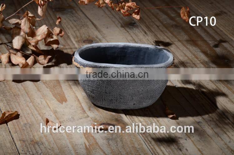 2015 Simple High Quality Round Cement Garden Pot indoor