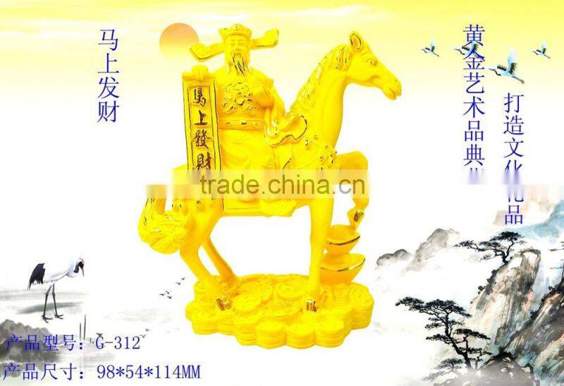 New gift 24k gold plated Pegasus Figurine decoration