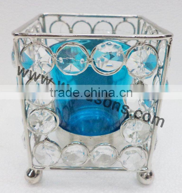 Party use decor crystal votive candle holder