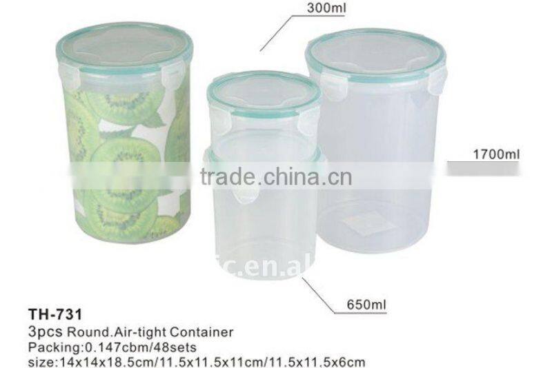 Plastic airtight food containers and lunch storage box