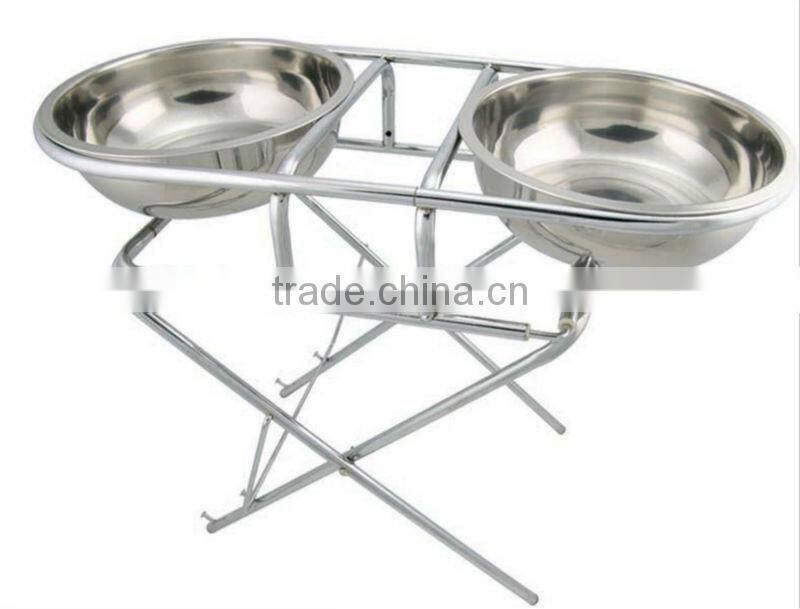 Dog feeder standing,dog food rack with stainless bowl