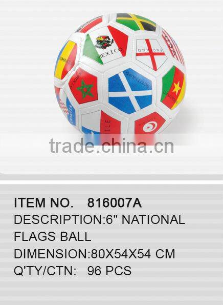6" National flags ball