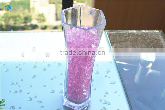 noble factory outlet pink transparent glass vases