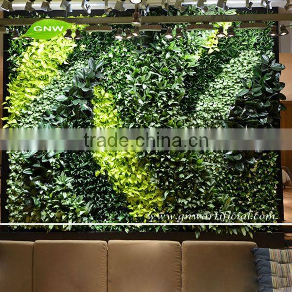 GNW GLW053 indoor vertical garden landscaping grass diy plastic fake live wall for office decoration
