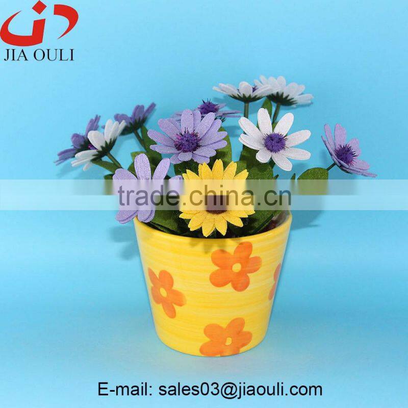 Hot sales home decor watering can shape garden planters, flower pots ceramic