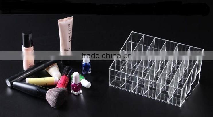 Lipstick storage box 24 grid plastic storage box for nail polish makeup cosmetic mascara